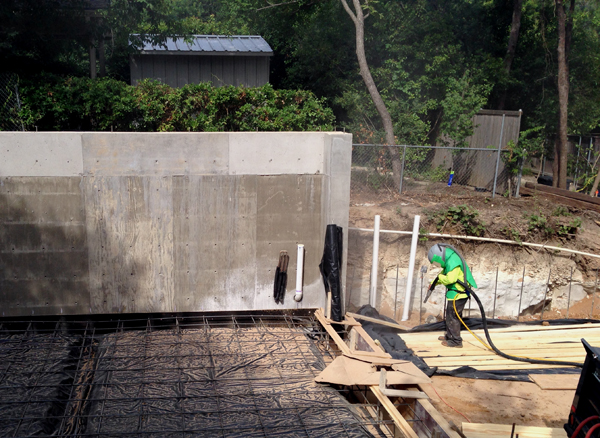 sandblasting wood for Board-formed concrete