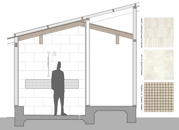 LoaA Master Bathroom North Elevation scale figure