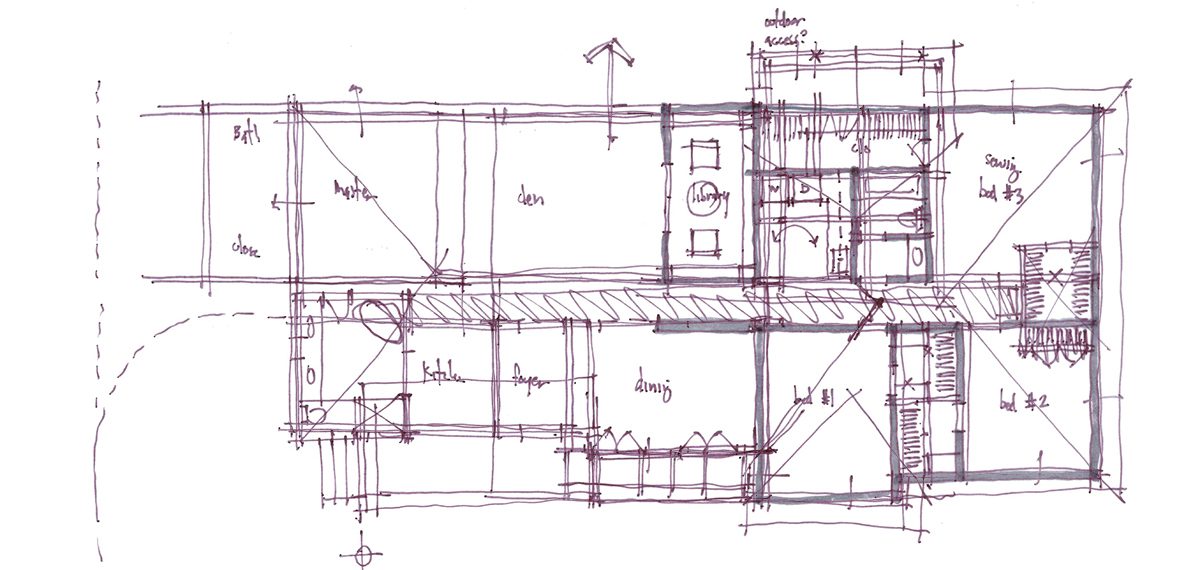 Architectural Sketch Series Schematic Design 04 by Bob Borson