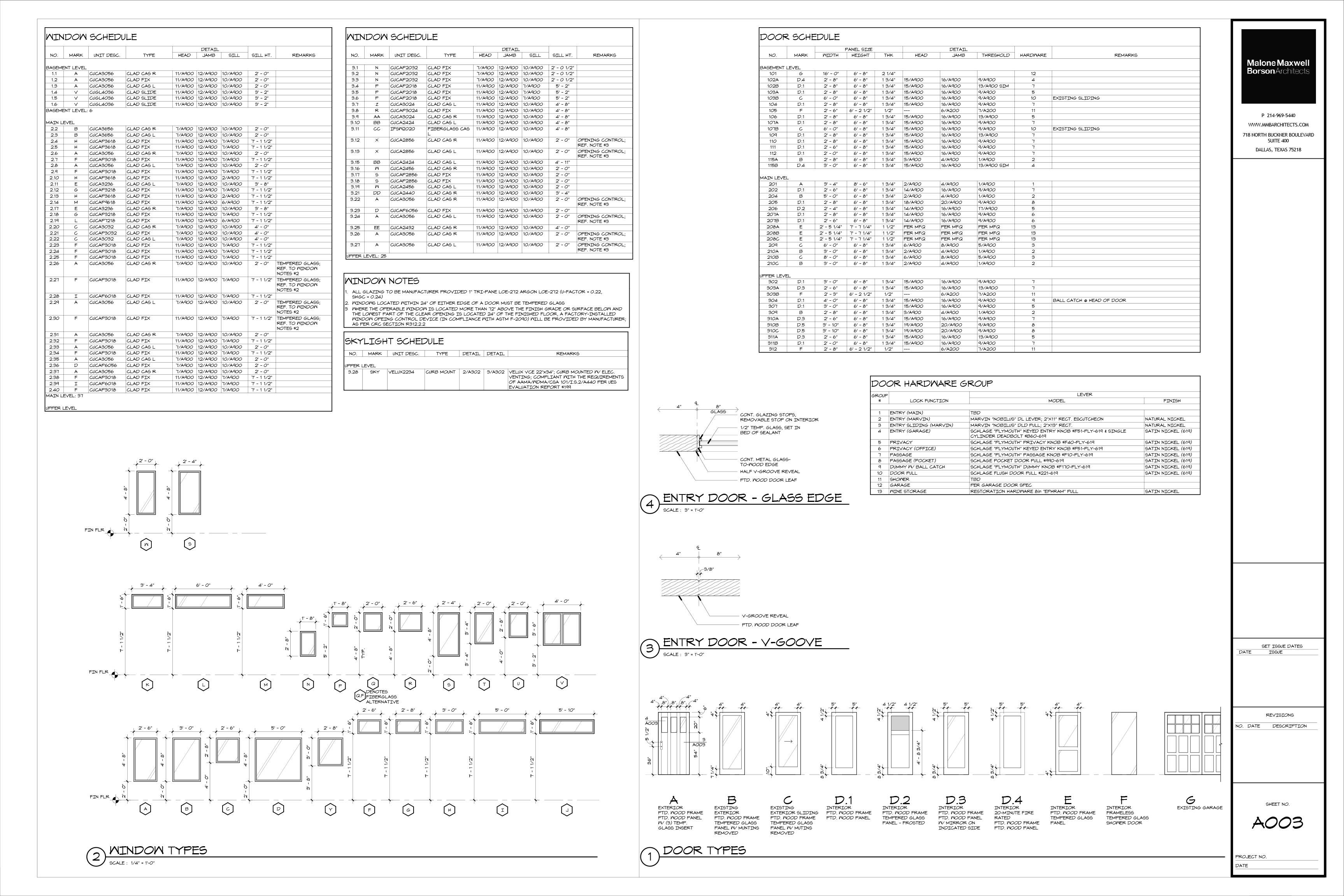 Architectural Graphics 101 Window Schedules | Life of an Architect