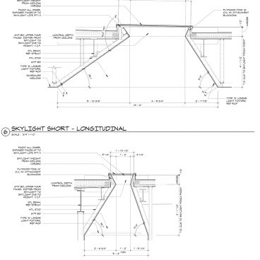 Skylight Detail Sections - Construction Drawings