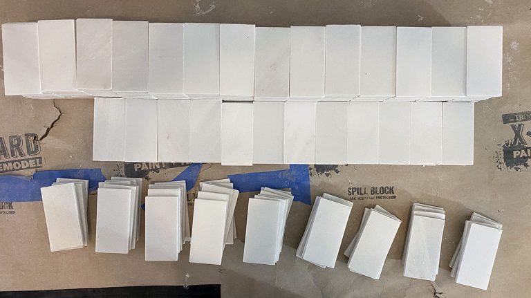 sorting marble tiles