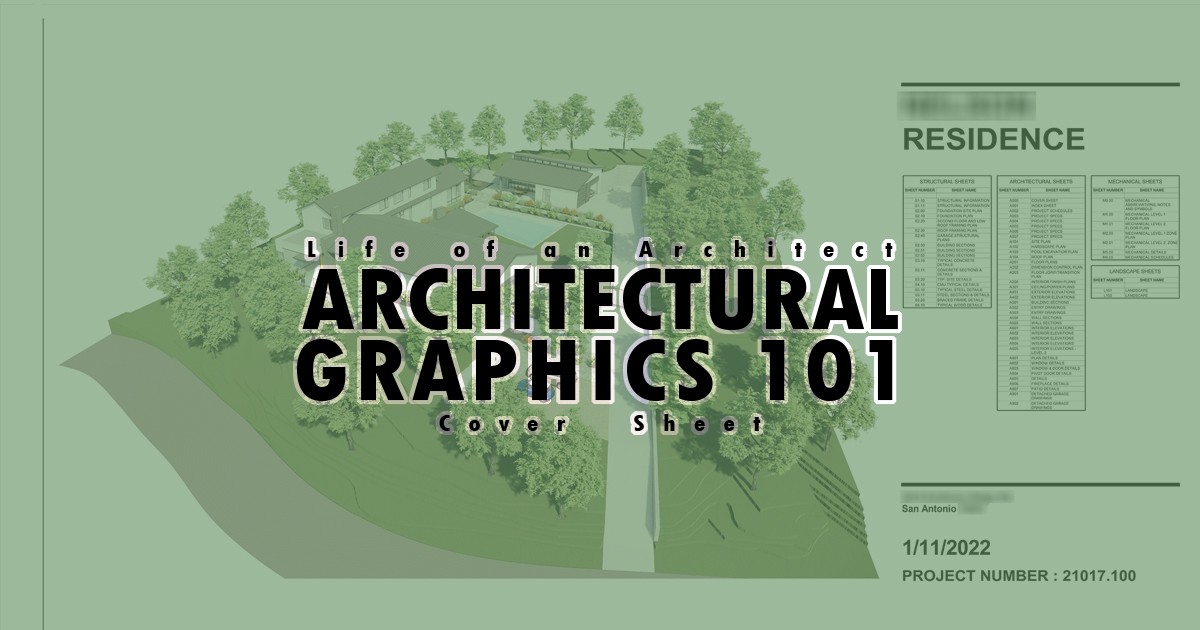 Architectural Graphics 101 Cover Sheet Life Of An Architect   Architectural Graphics Cover Page 